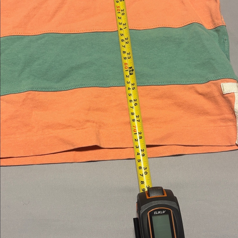 Polo by Ralph Lauren Orange and Green Rugby Shirt - Picture 12 of 12